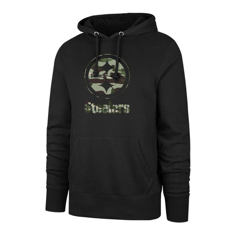 SUDADERA 47 BRAND 21 CAMO HD STEELERS HOMBRE